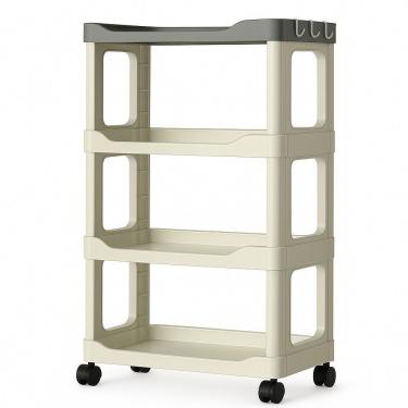 Imagem de Carrinho Organizador 4 Prateleiras Multiuso Canto Auxiliar Manicure Brinquedos Cozinha Fruteira Quarto Escritorio Varand