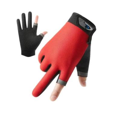 Imagem de Luvas de Pesca e Ciclismo Touchscreen - Antiderrapantes e Respiráveis 