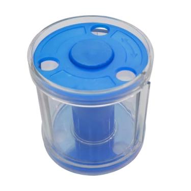 Imagem de IEUDNS Organizador de Fitas de Ginástica Rítmica com Rodinhas, Acessório Fácil de Usar, Estojo Transparente para Guardar Fitas de Dança em Apresentações Inte, Azul