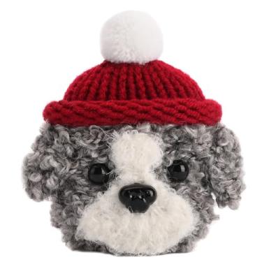 Imagem de Capa de pelúcia compatível com Apple Airpods 1 e 2, capa de fone de ouvido tricotada feita à mão, capa de fone de ouvido de pelúcia criativa engraçada fofa