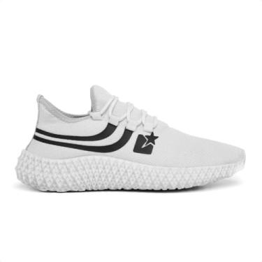 Imagem de Tênis MasculinoTrainner para Academia, exercícios, em Nylon Respirável, Com Amortecimento (Branco, BR, Adulto, Numérico, 43)