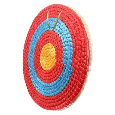 Imagem de Luzhengyang Alvo feito à mão para tiro com arco | Prática tradicional de palha ao ar livre | Arco recurvo e composto | Design de pontuação transparente | Fácil de transportar | Tiro com arco 3D e caça