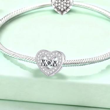 Imagem de 1 peça prata elegante árvore da vida berloque contas adequadas para mulheres, faça você mesmo e roupa diária combinando joias decoração presente para mamãe, 10.06*10.6mm, Prata, Sem Pedra Preciosa