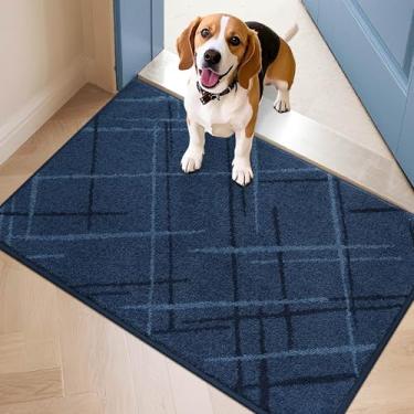 Imagem de COSY HOMEER Tapete de porta frontal discreto antiderrapante para entrada, tapete de entrada lavável para caçador de sujeira absorvente, capachos de poliéster resistente para patas enlameadas (91 x 61