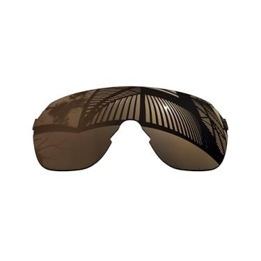 Imagem de MYCOURAG Lentes de reposição polarizadas com proteção UV para óculos de sol Oakley EVZero Stride - marrom terra, polarizada