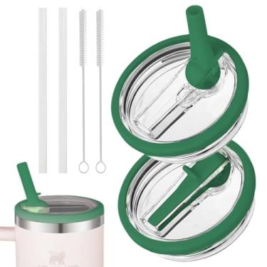 Imagem de Tampa de substituição de 850 g compatível com Stanley Quencher Tumbler com canudo flip pacote com 2 acessórios à prova de vazamento e resistente a derramamentos, capa de substituição à prova de