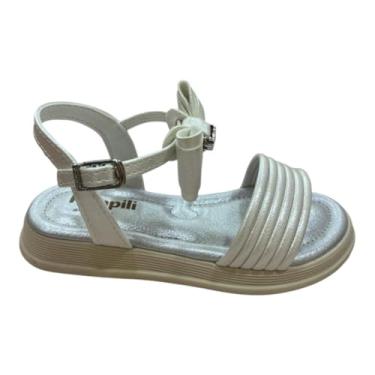 Imagem de Sandália Infantil Pampili Sand Flower Laço Removível Branca (Branca, BR, Criança de 4 a 8 anos, Numérico, P, 32)