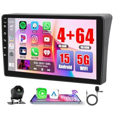 Imagem de Estéreo automotivo Hikity Android 4 + 64 G para Nissan Navara 2006-2012, rádio com tela sensível ao toque de 9 polegadas com Carplay/Android Auto/Navegação GPS/WiFi/Bluetooth + câmera de backup AHD