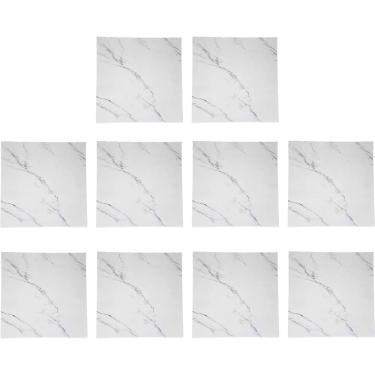 Imagem de Placa Adesiva Autocolante Kit 10 Marmore Falso Papel Parede Sala Estar Quarto Banheiro Cozinha Obra Reforma Escritorio
