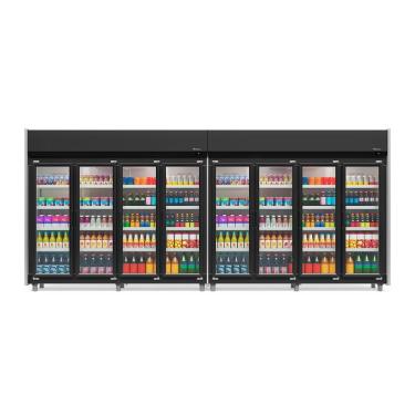 Imagem de Refrigerador Expositor Vertical 3160 Litros Preto Gelopar Geas-8p 220V