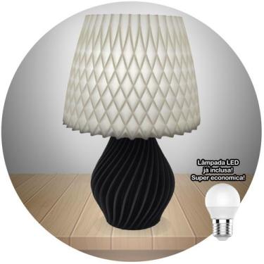 Imagem de Abajur Luminária Criativa De Mesa Quarto Moderno Com Lâmpada - Marxgre