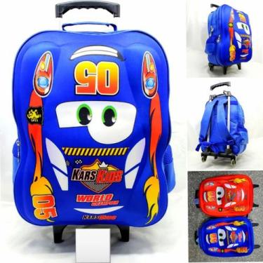 Imagem de Mochila carro corrida tipo malinha de bordo rígida rodinha mc05005 - V