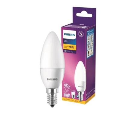 Imagem de Kit 8 lampadas led vela 3,5w = 40w e14 e27 350lm philips, 110V/220V (B