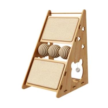 Imagem de ＡＷＨＡＯ Cat Scratcher Scratching Play Play House para proteção de parede e sofá com suportes de madeira maciça, com Bola