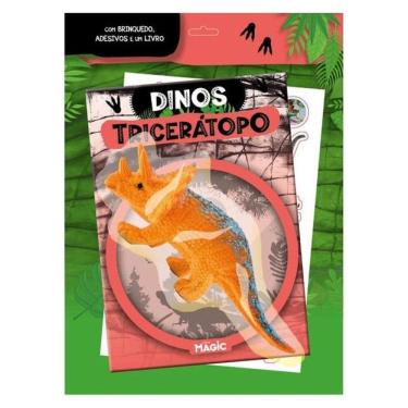 Imagem de Dinos Tricerátopo Com Brinquedo E Adesivos