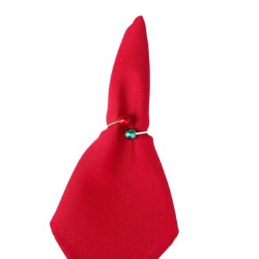 Imagem de Kit 6 ou 12 Argola Porta Guardanapo Mesa Posta Natal(Verde e Vermelho,12)
