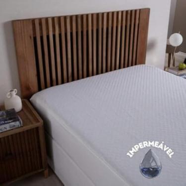 Imagem de Capa de colchao, lavavel, protetor contra acaros, confortavel, macio, branco, respiravel, luxuoso