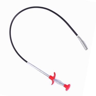 Imagem de Yosoo Ferramenta Eficiente de Remoção de Entupimento de Drenagem de Fio de Aço, Ferramenta de Limpeza de Cabelo, Remove Facilmente Bloqueios Com Material Durável, Ideal para Banheiro (0,6 m/2 pés)