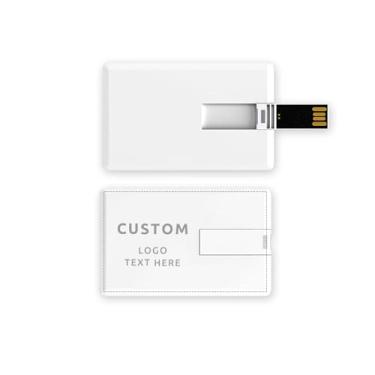 Imagem de Pen drive USB personalizado, cartão personalizado, pen drive USB, cartão branco portátil, disco U de alta velocidade para armazenamento de dados externos (32 GB, 100 peças)