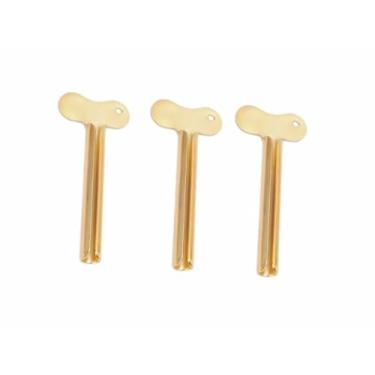 Imagem de Espremedor de tubo manual de aço inoxidável com design de extrusora semicircular para pasta de dente e tintura de cabelo para uso doméstico diário, pacote com três