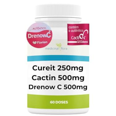 Imagem de Cureit 250mg + Cactin 500mg + Drenow C 500mg Com Selo de Autenticidade - 60 Doses