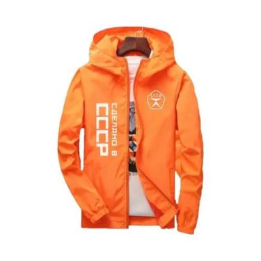 Imagem de Jaqueta Bomber Com Capuz Unissex CCCP URSS KGB Moscovo Primavera Outon