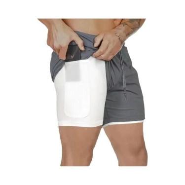 Imagem de Shorts Masculinos 2 Em 1 De Secagem Rápida Para Academia, Corrida, Tre