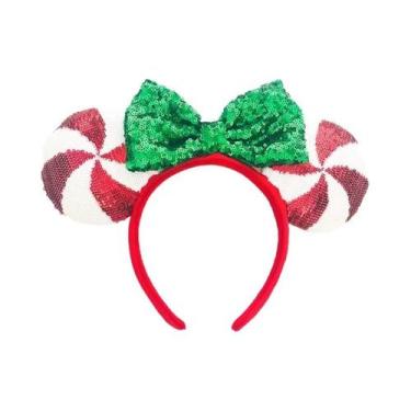 Imagem de Tiara De Orelhas Da Minnie Mouse Com Lantejoulas Rosa Disney Space Mou