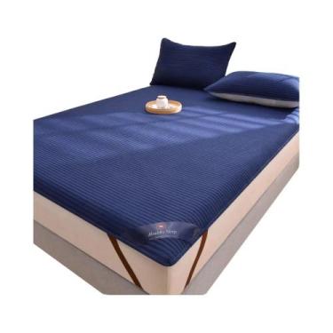 Imagem de Protetor De Colchão Impermeável E Respirável Com Listras, Capa Macia P