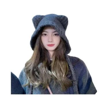 Imagem de Gorro De Inverno Para Meninas Com Proteção Para as Orelhas Em Tricô, G