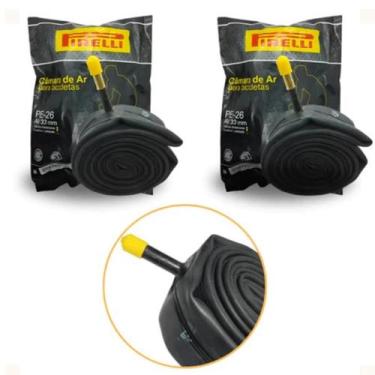 Imagem de Par Câmara de Ar Aro 26 Pirelli 2 Unidades para Bicicleta 26 x 1.75 a 