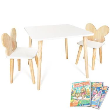 Imagem de Kit Educativo Mesa e 2 Cadeiras Infantil Borboletinha - Eita Casa Perf