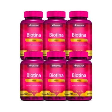Imagem de Kit 6x Vitamina Biotina 45mcg 60 cps - HERBAMED