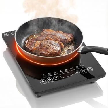 Imagem de Cooktop de Indução Portátil, 2200W, 1 Boca, 9 Níveis de Potência, Temporizador 99 Minutos, Trava de Segurança, Preto