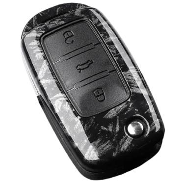 Imagem de Capa de chave de carro de fibra de carbono compatível com VW /Polo/Tiguan/Passat B5 B6 B7/Golf 4 5 6/MK6/Jetta/Lavida Compatível com Skoda Octavia capa de chaveiro(Fcarbon A3)