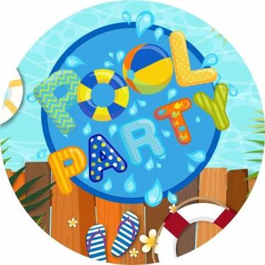 Imagem de Painel Festa Redondo C/ Elástico 1,50m Pool Party - Fadrix, Pool party