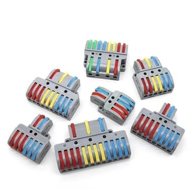 Imagem de ROUPWKWO 5/10/50 peças conector de fio elétrico push-in bloco de terminais conectores de cabo de fiação rápida para conexão de cabo (LT-633, 50pcs)