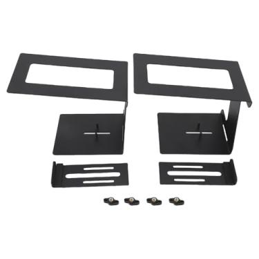 Imagem de Suporte de alto-falante de mesa com profundidade ajustável de aço carbono estável com almofadas de EVA para alto-falantes de computador Produção de música para jogos