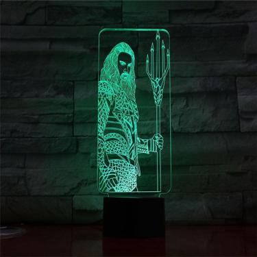 Imagem de Luz noturna Aquamans 3D LED que muda de cor para crianças