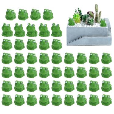 Imagem de Sapos Miniatura Em Resina,50 Peças Modelo de Jardim de Fadas em Resina | Estatueta De Sapo | Para Cenário de Musgo Terrário Decoração Casa Escritório Presente Festa Aniversário Adultos Crianças