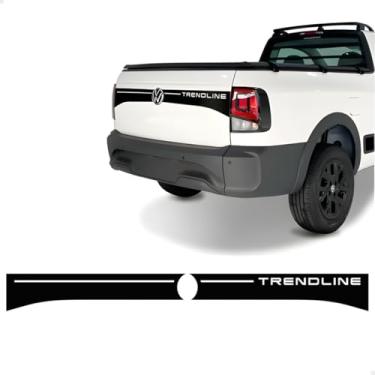Imagem de SPORTINOX, Adesivo Faixa Traseira Para Saveiro Trendline 2024/25 Preto