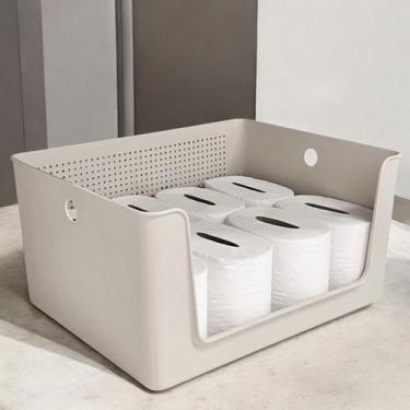 Imagem de Cesto Organizador Abertura Frontal Ideal Lavanderia Marca OU