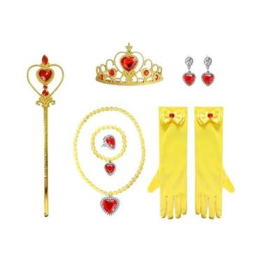 Imagem de Conjunto De Fantasia De Princesa Branca De Neve Para Meninas, Coroa, V
