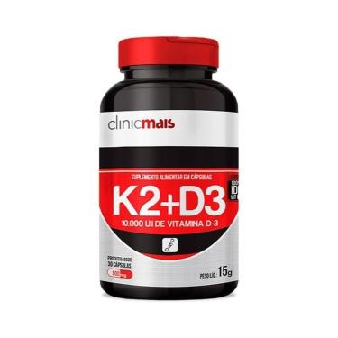 Imagem de Vitaminas K2 + D3  Clinic Mais   30 Cápsulas-Unissex