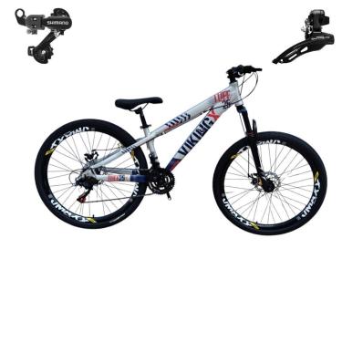 Imagem de Bicicleta 26 VikingX T25 21v Freeride Cambios Shimano Pneu Balão Flame-Unissex