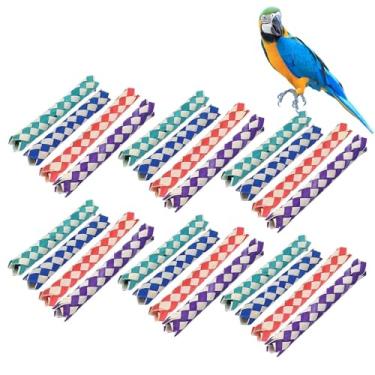 Imagem de 24 Peças Armadilha De Dedo Chinesa De Bambu Armadilhas De Dedo De 5,1 Polegadas Papagaios De Pássaros Brinquedo De Mastigar Pássaros Brinquedo De Forrageamento Cores Sortidas Lembranças Legais Para Fe