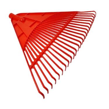 Imagem de FashionCha Cabeça de Ancinho para Folhas de Jardim, Ferramenta Profissional Versátil E Fácil de Instalar, com 24 Dentes, Ideal para a Limpeza de Primavera, Vermelho, Tamanho real