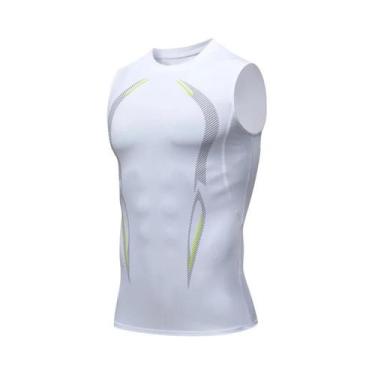 Imagem de Camiseta Sem Mangas De Compressão Rápida Para Homens Para Corrida, Aca