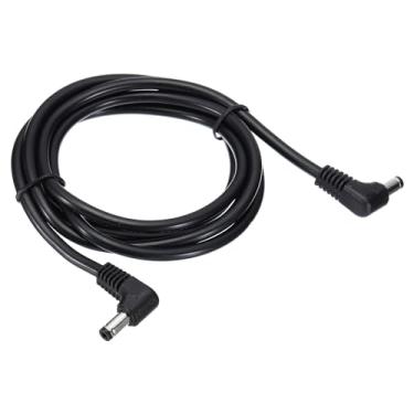Imagem de Generic Cabo de alimentação CC macho para macho de 5,5 mm x 2,5 mm, 18 AWG, cabo de extensão de ângulo reto de 90 graus para câmera de vigilância de roteador DVR com fita de LED