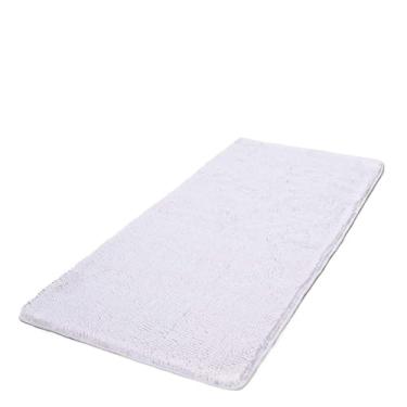 Imagem de Tapete de banho super absorvente, tapete de pé macio, tapete de banheiro, tapete de banheira, acessórios de banheiro, tapetes de casa (branco, 60 cm x 150 cm)